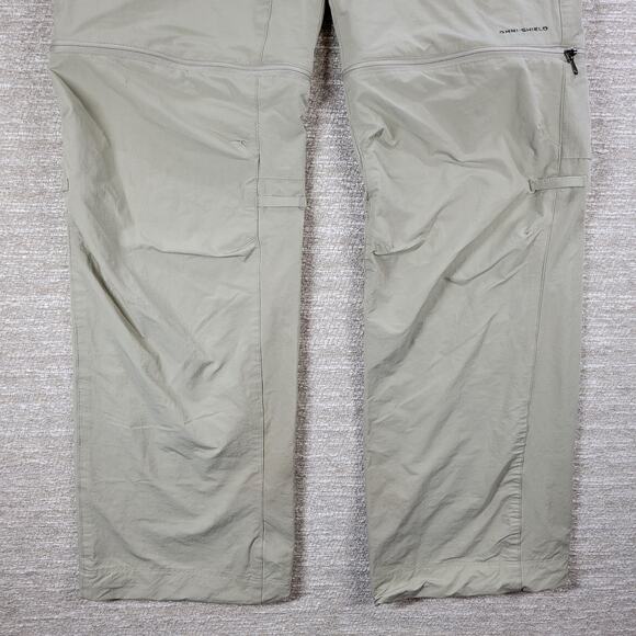 Columbia Convertible Hiking Pants Womens 10 Tan Omni Shield Side Stretch Trail - Picture 12 of 16